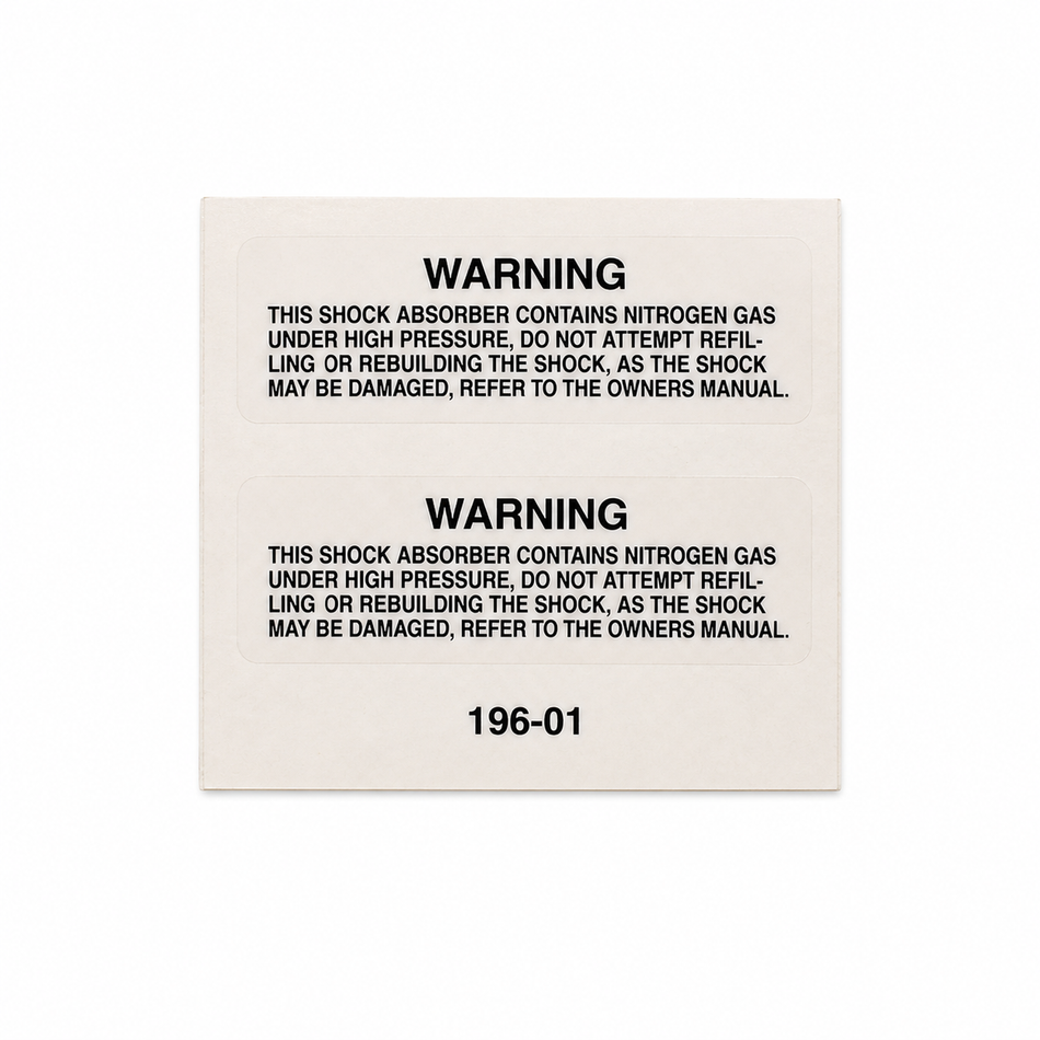 Ohlins warning Stickers 00196-01